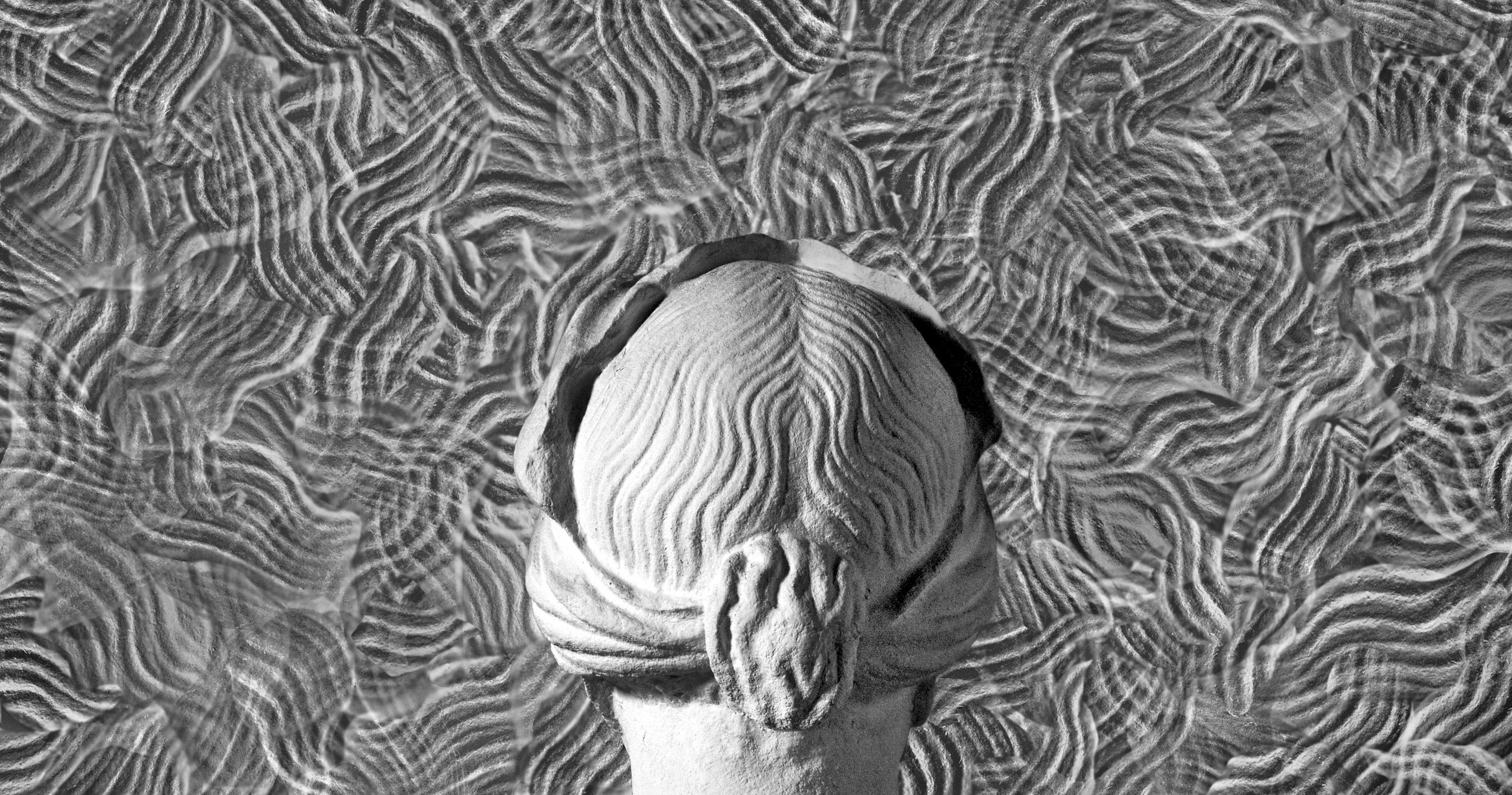 ©Mario Cresci, Elaborazione da reperti archeologici, dagli Archivi dell’ICCD di Roma, 2019. Courtesy: ICCD, Roma.